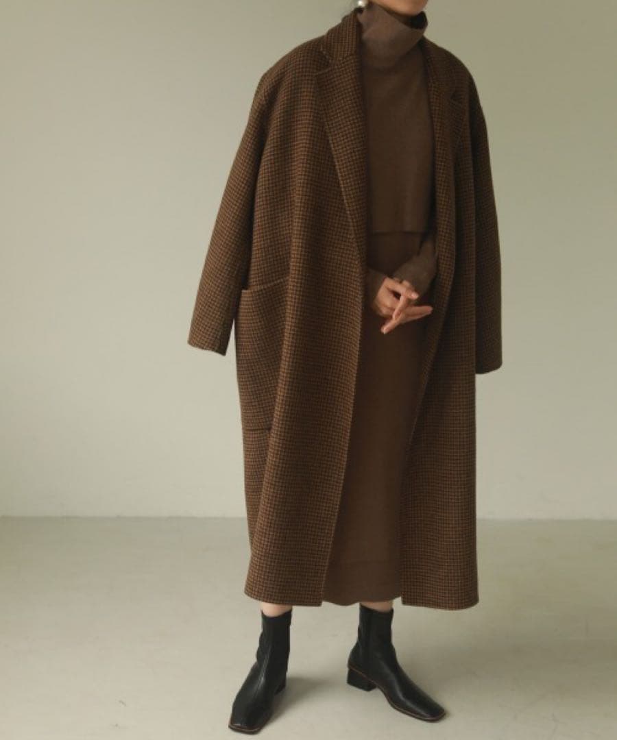 todayful Over Check Coat 36 美品