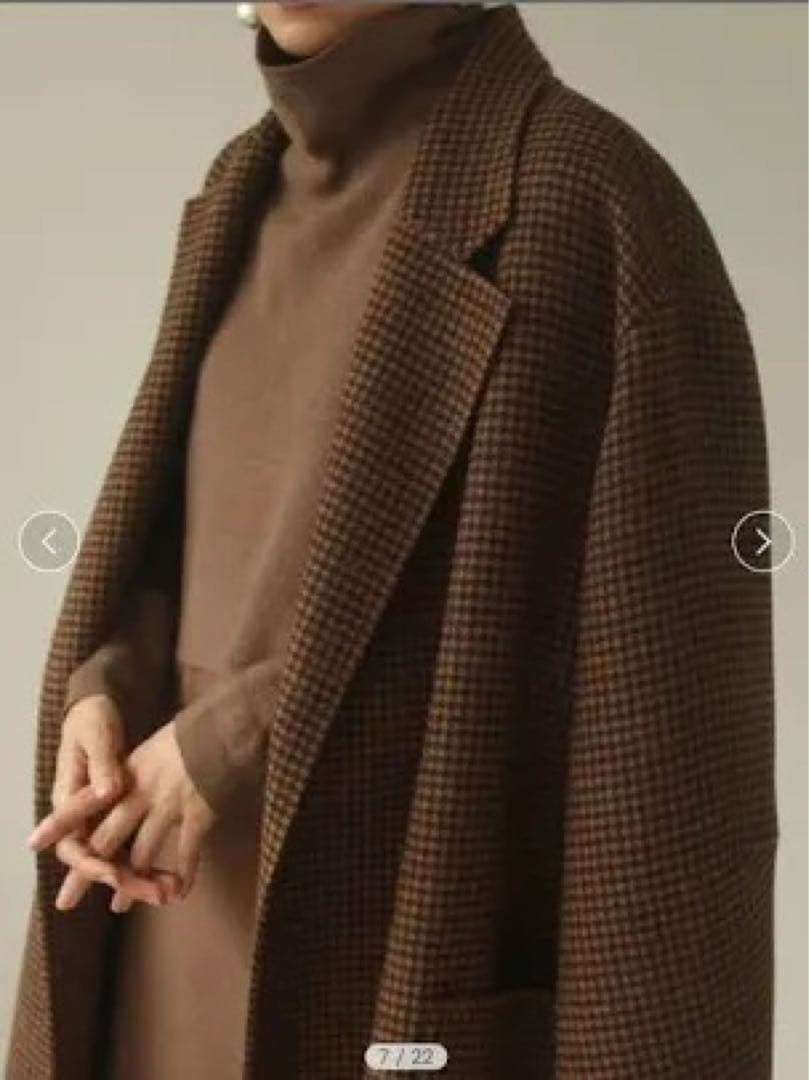 todayful Over Check Coat 36 美品