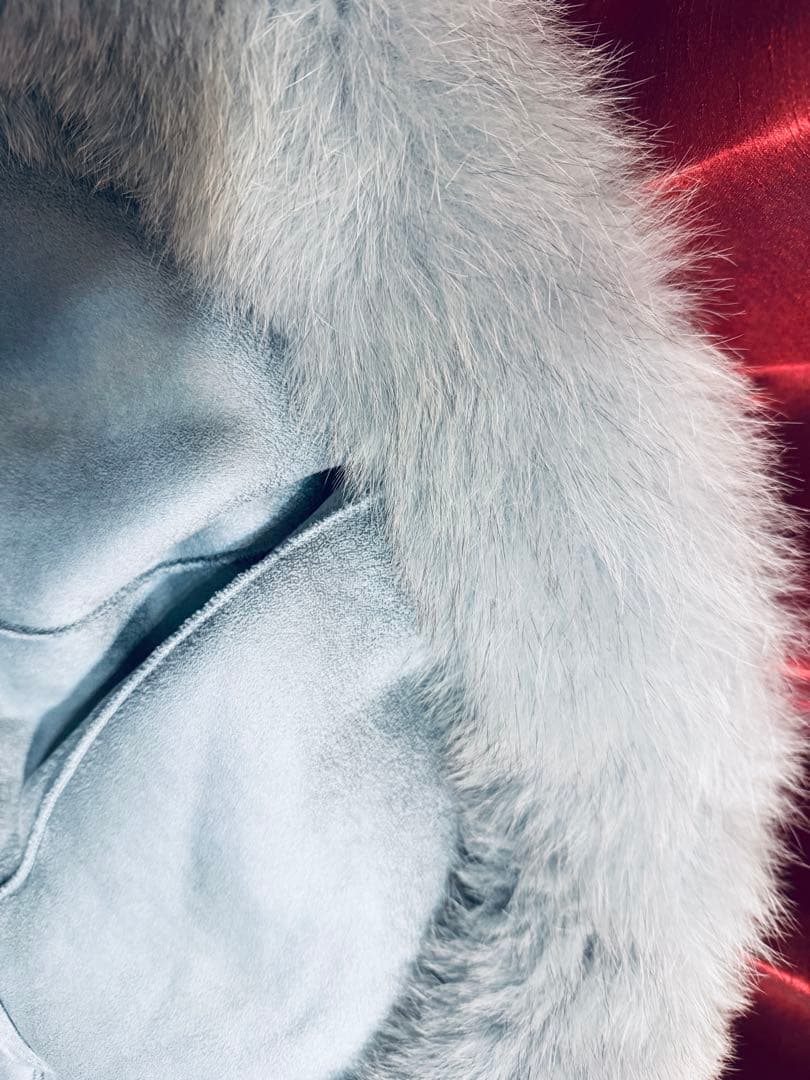 リアルファー付きムートンロングコート