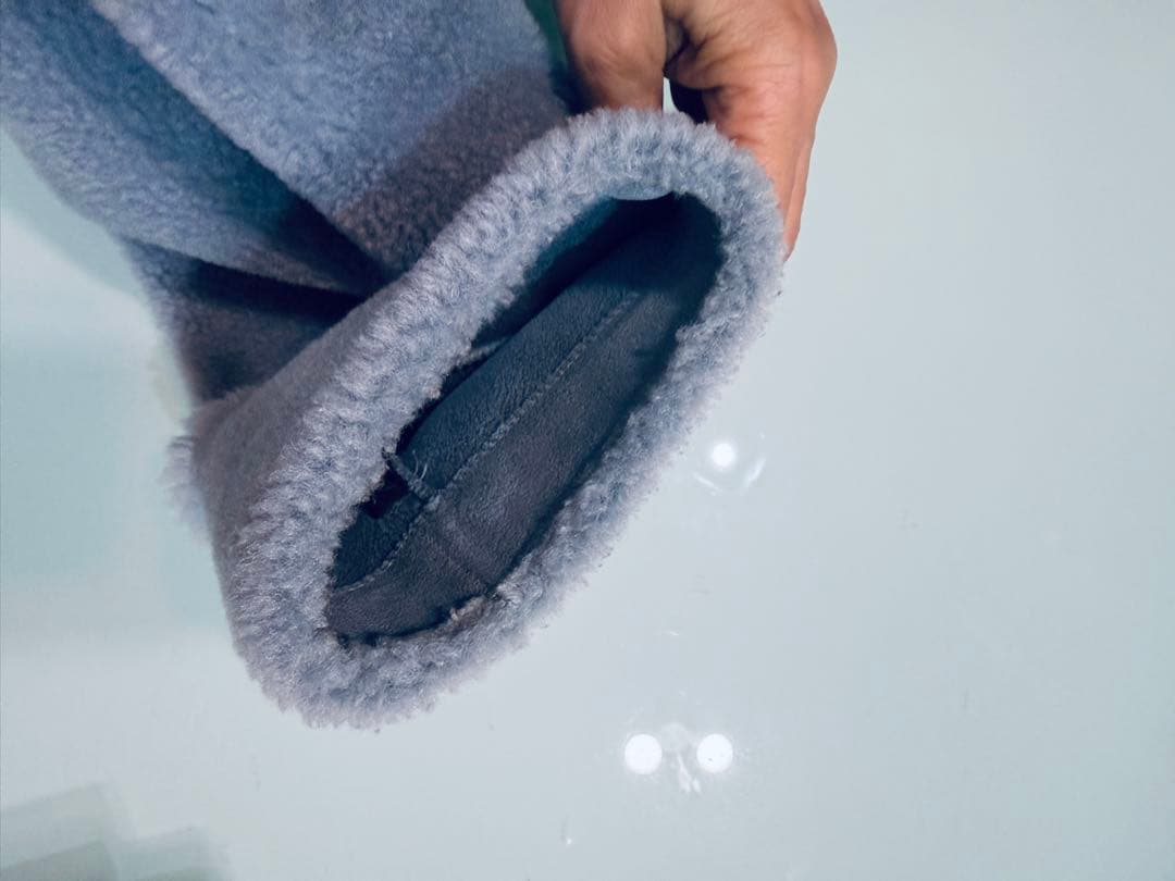 リアルファー付きムートンロングコート