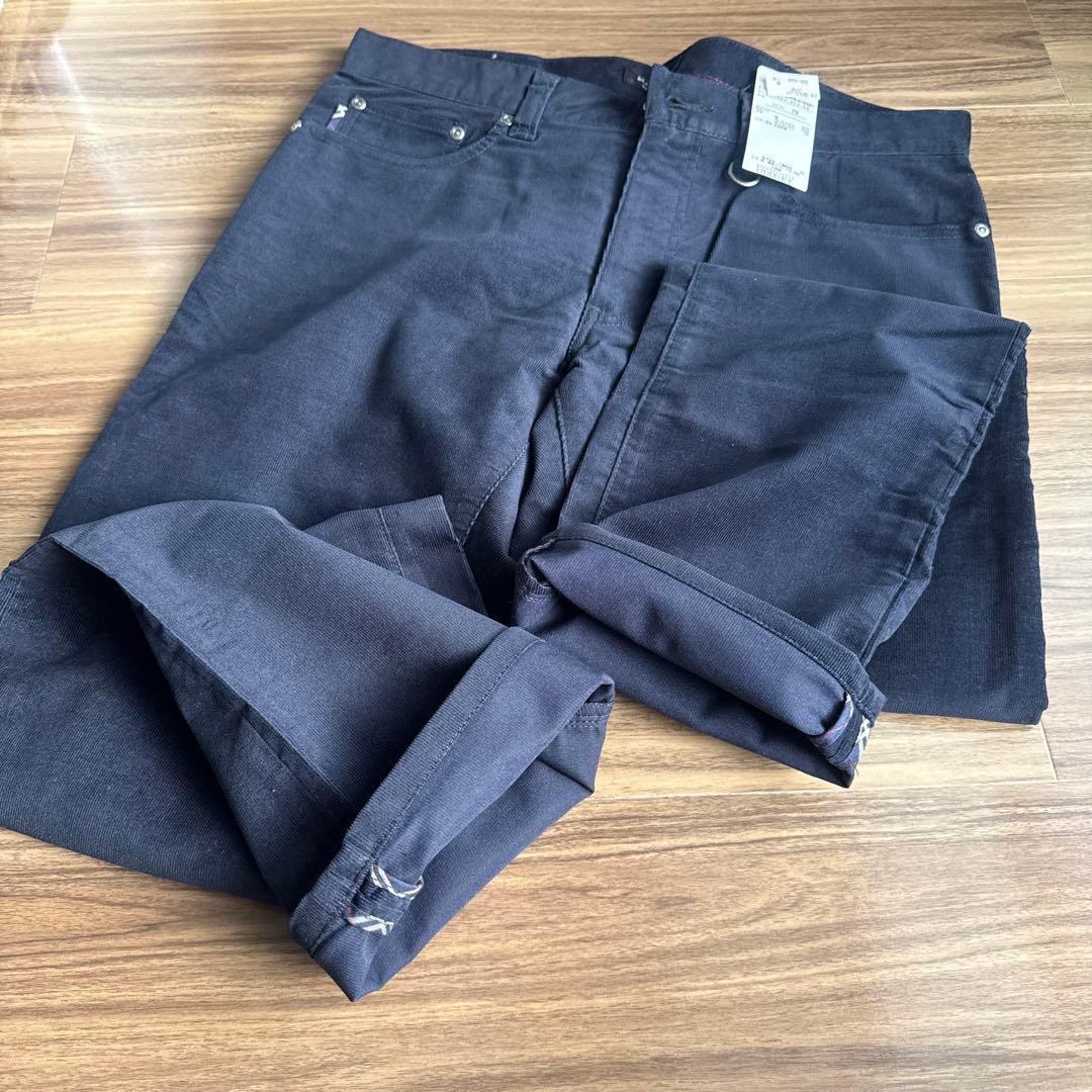 Burberry BLACK LABELコーデュロイパンツ ネイビー 新品