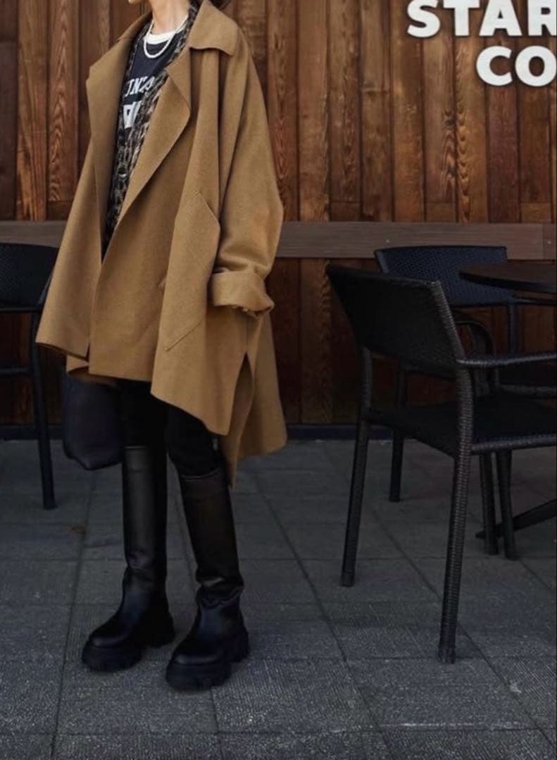 COGTHEBIGSMOKE コグザビッグスモーク スクエアコート キャメル