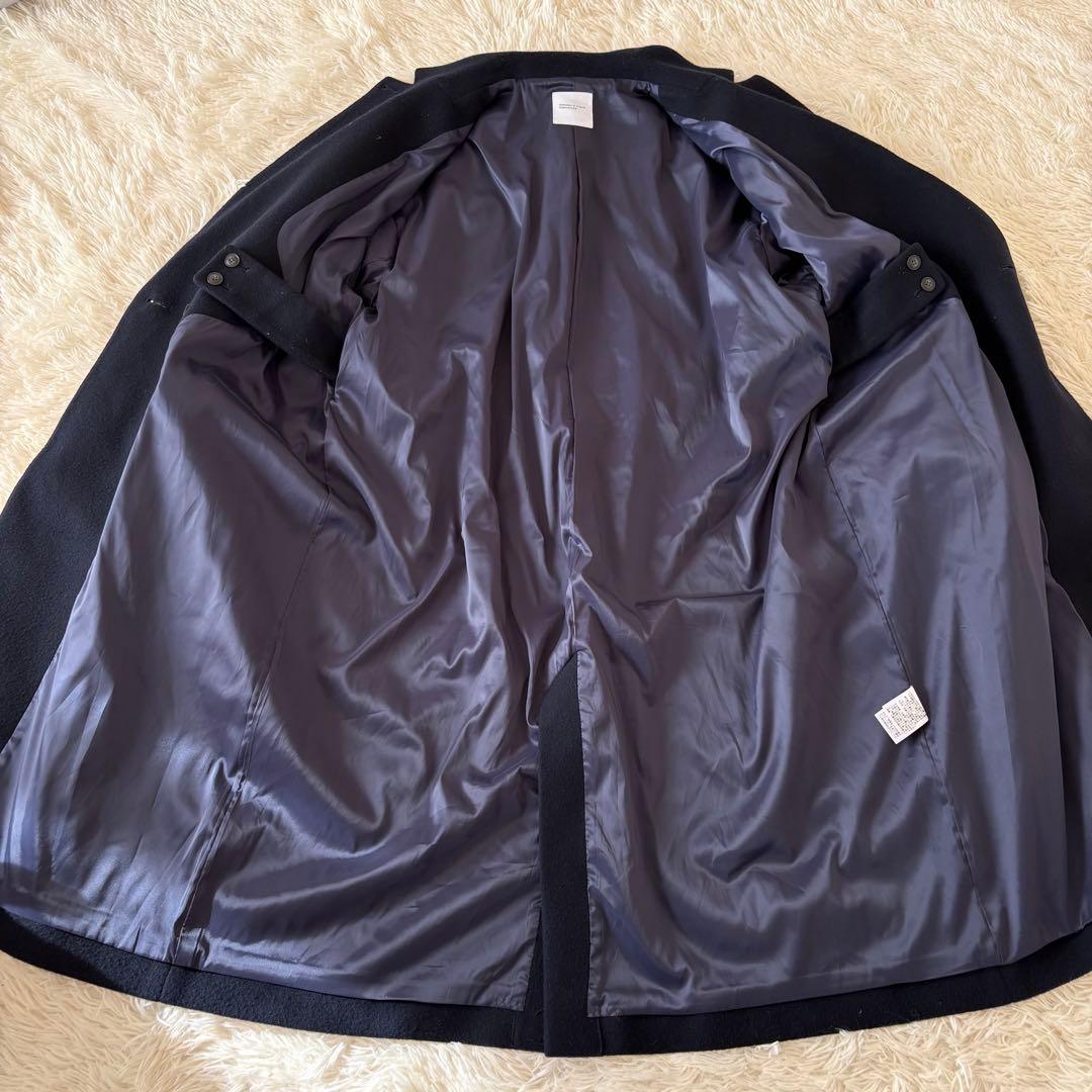 北欧暮らしの道具店　3WAYアレンジ襟のかろやかチェスターコート　F ネイビー