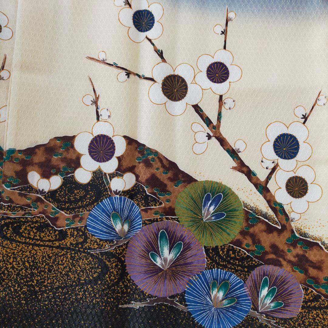 七五三 男の子 5歳 着物 セット 一式 人気 水色 ブルー 兜 梅 0505