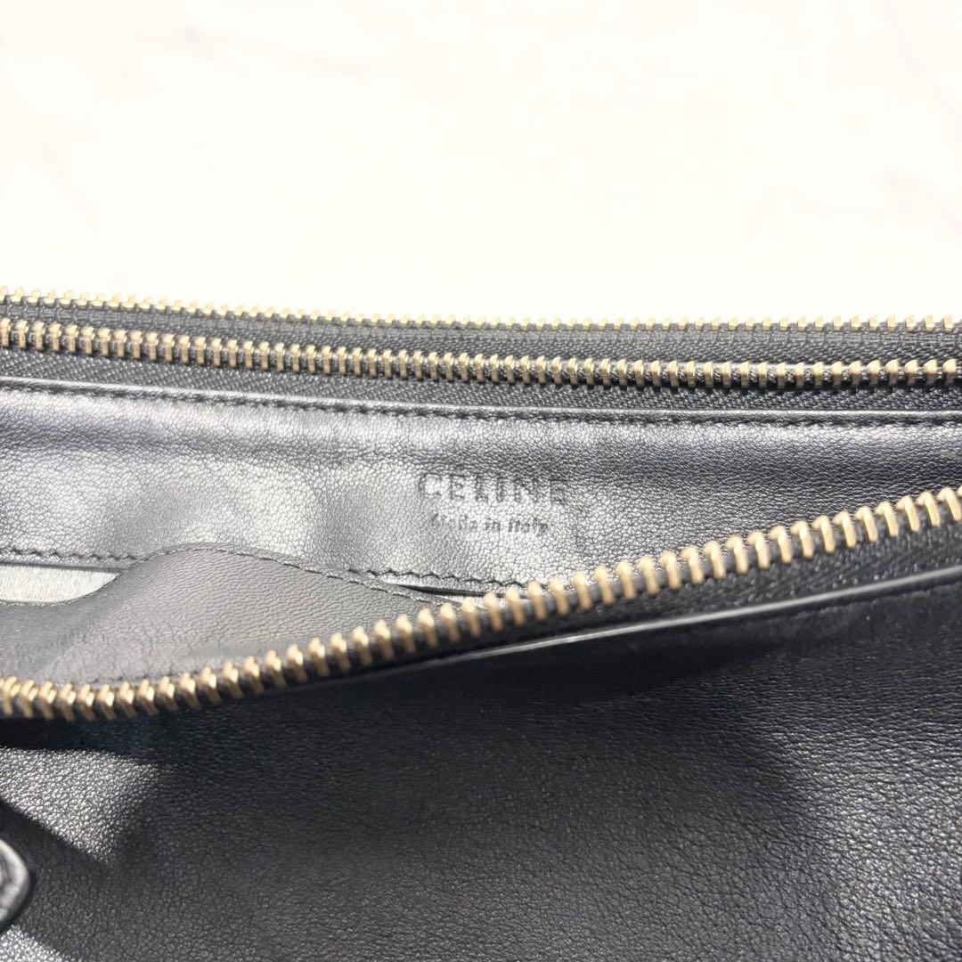【極美品】CELINE セリーヌ　トリオラージ　ショルダーバッグ　ブラック