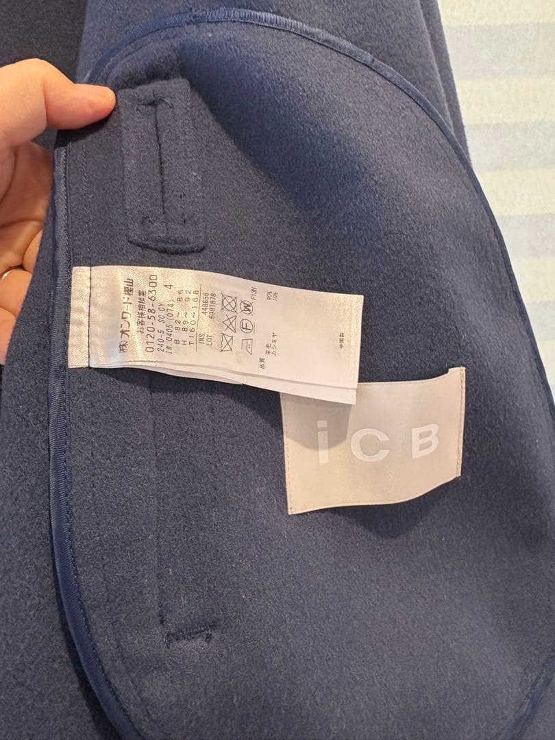 ICB ウール、カシミヤ　リバー ポンチョ