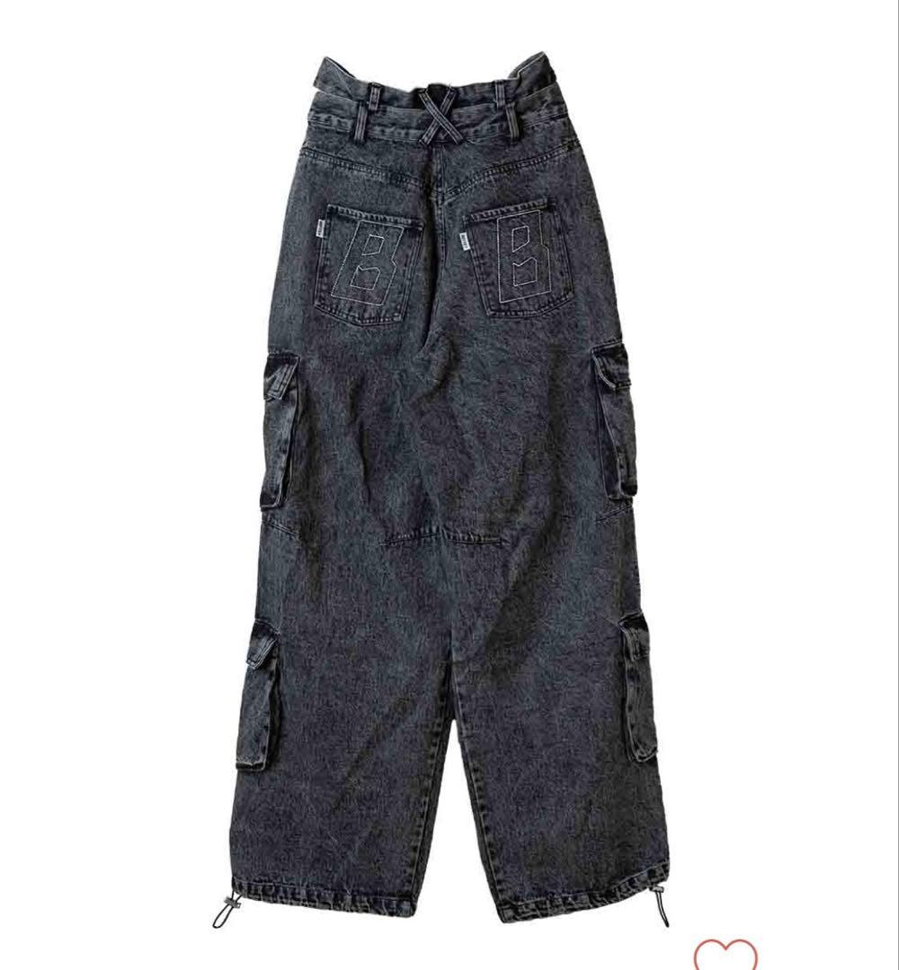まあたそ　BEFTEY ぽけふぉーギャルワーカーパンツ　カーゴパンツ　デニム　黒