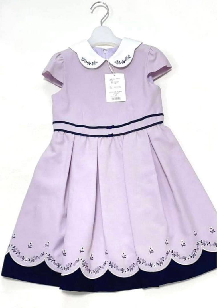 専用新品✨ジャケット付き、花柄刺繍ドレス 130