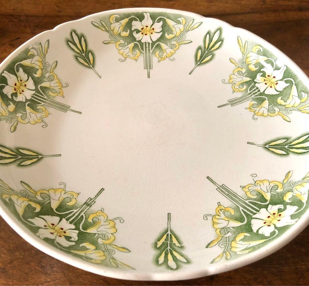 【さー】サルグミンヌ コンポティエ ユリの花 フランスアンティーク