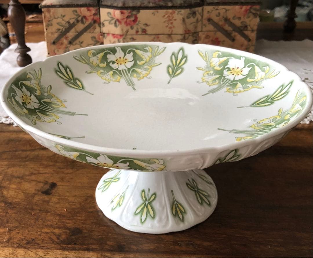 【さー】サルグミンヌ コンポティエ ユリの花 フランスアンティーク