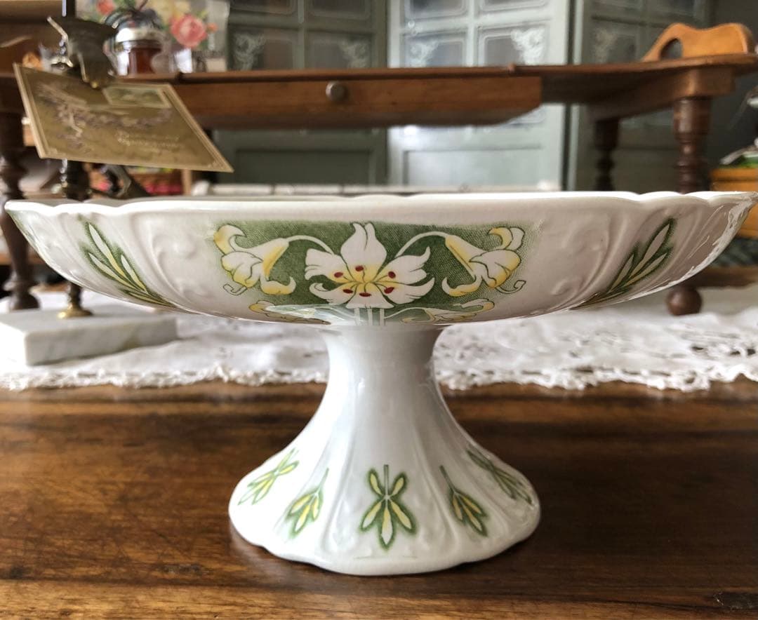 【さー】サルグミンヌ コンポティエ ユリの花 フランスアンティーク