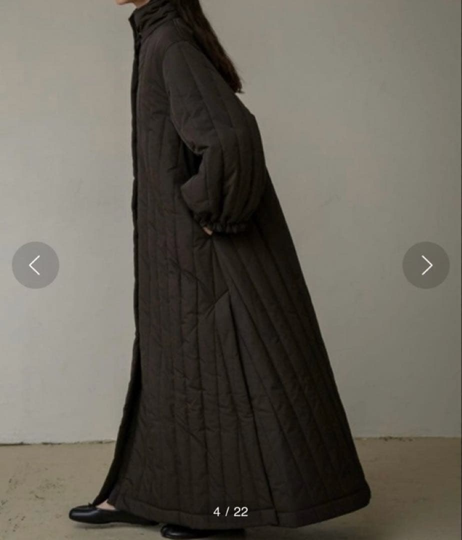 perna キルティング ロングコート