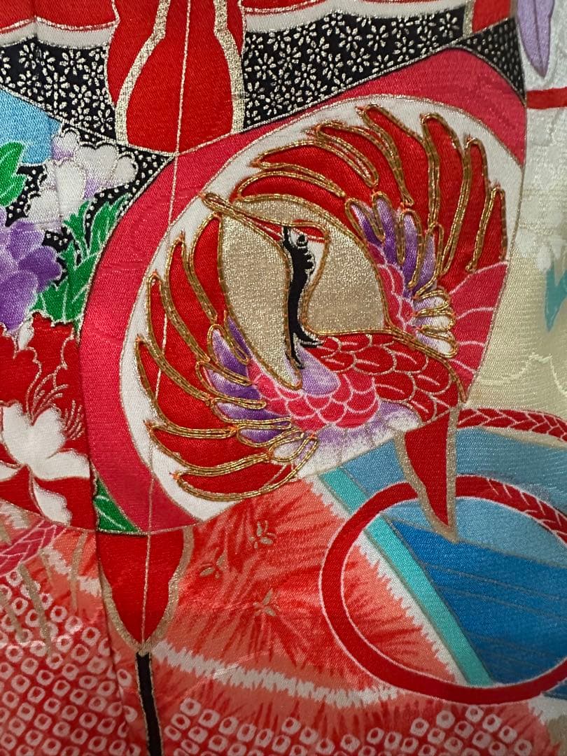 正絹　七五三　フルセット　金駒刺繍