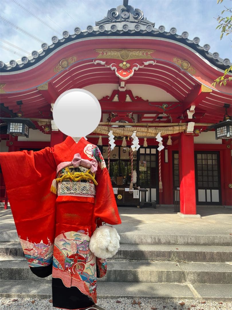 正絹　七五三　フルセット　金駒刺繍