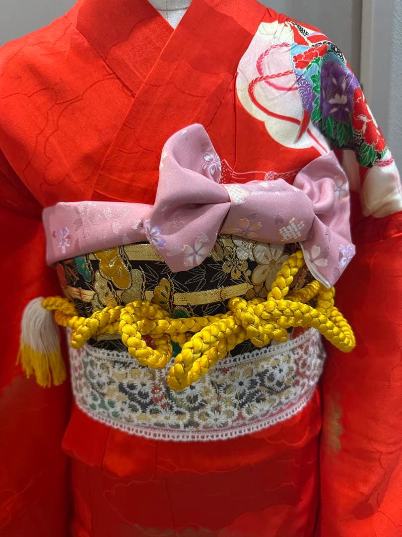 正絹　七五三　フルセット　金駒刺繍