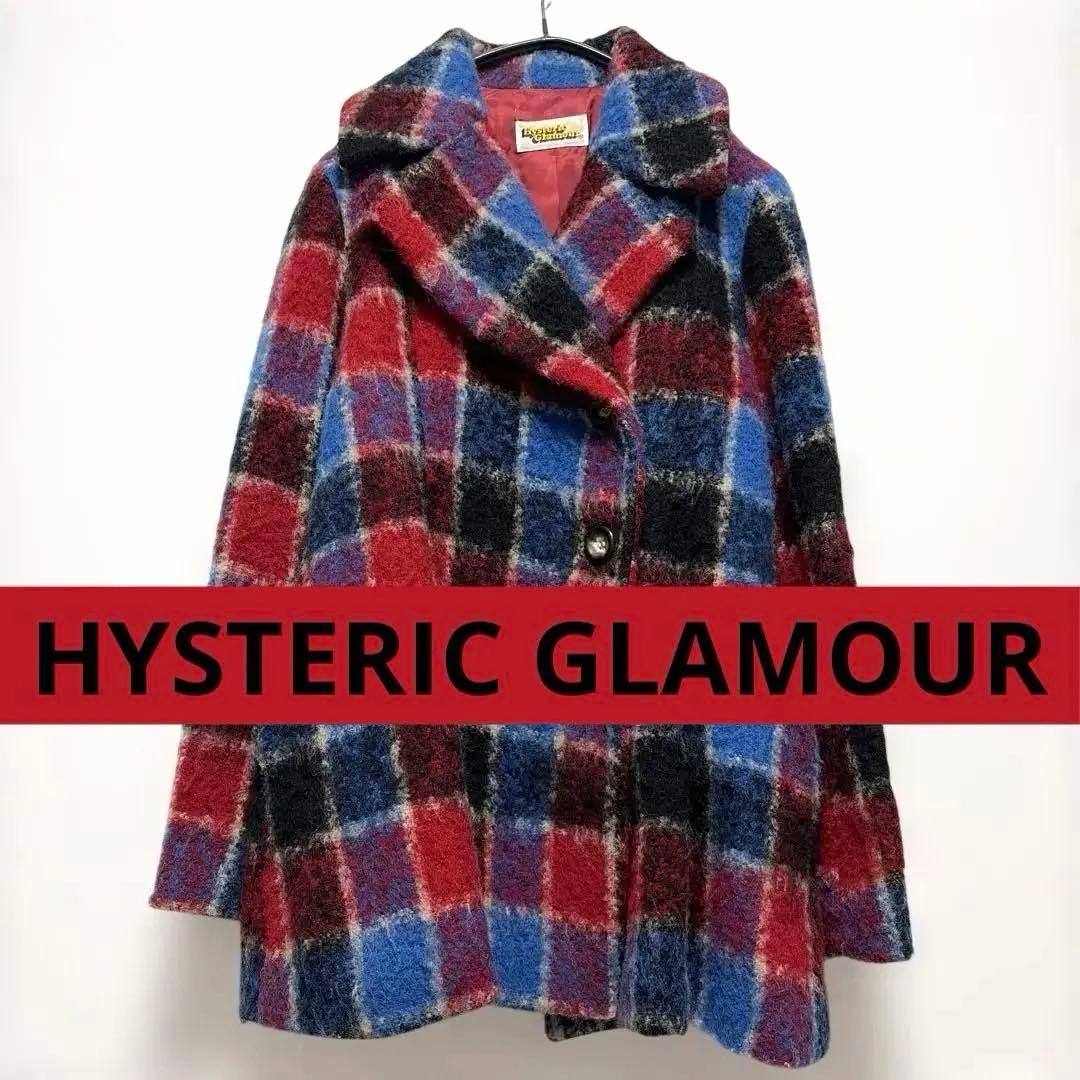 貴重！HYSTERIC GLAMOUR Aライン　チェック　ウールコート　日本製