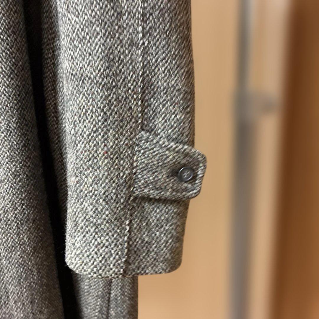 HARRIS TWEED ウール ツイードコート グレー系