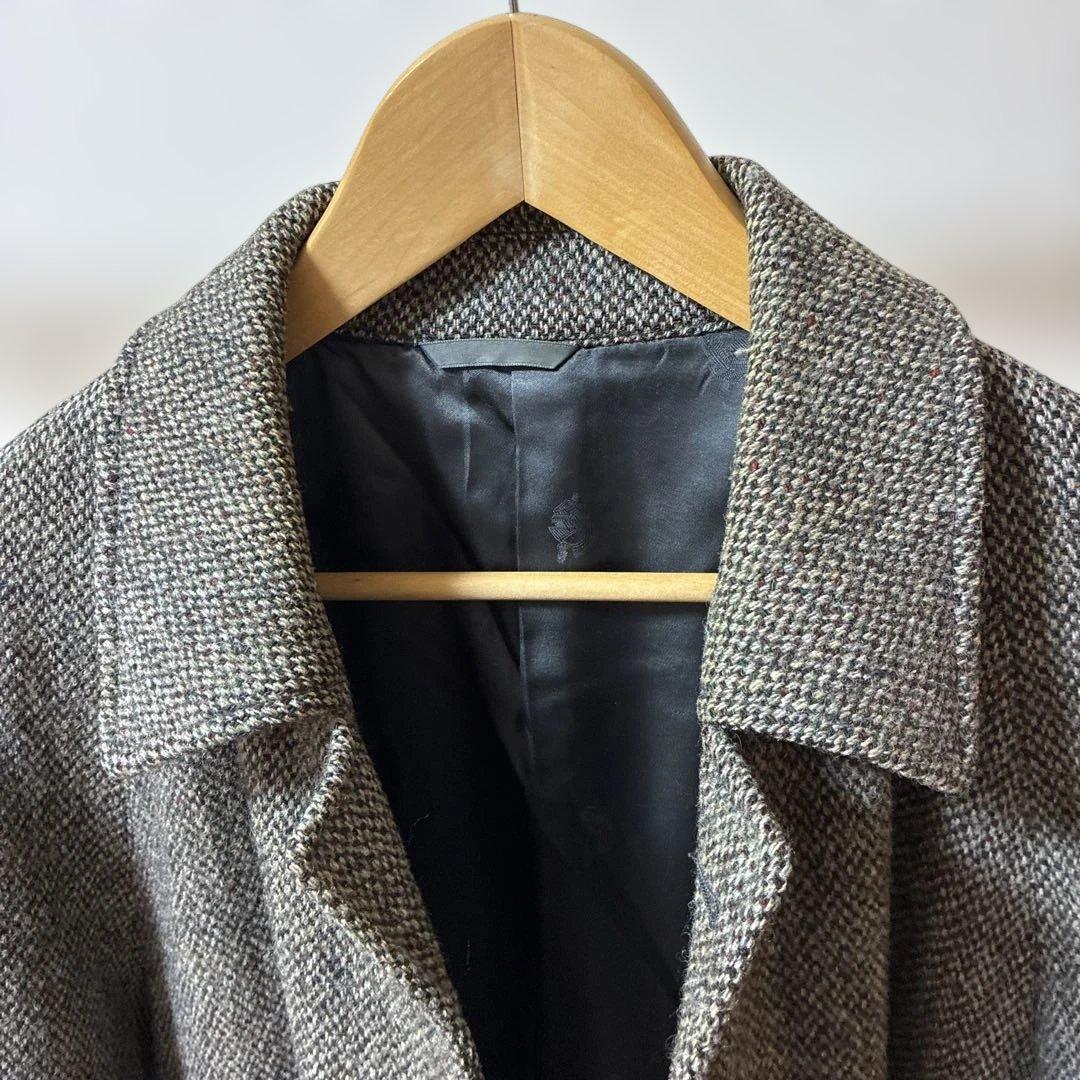 HARRIS TWEED ウール ツイードコート グレー系