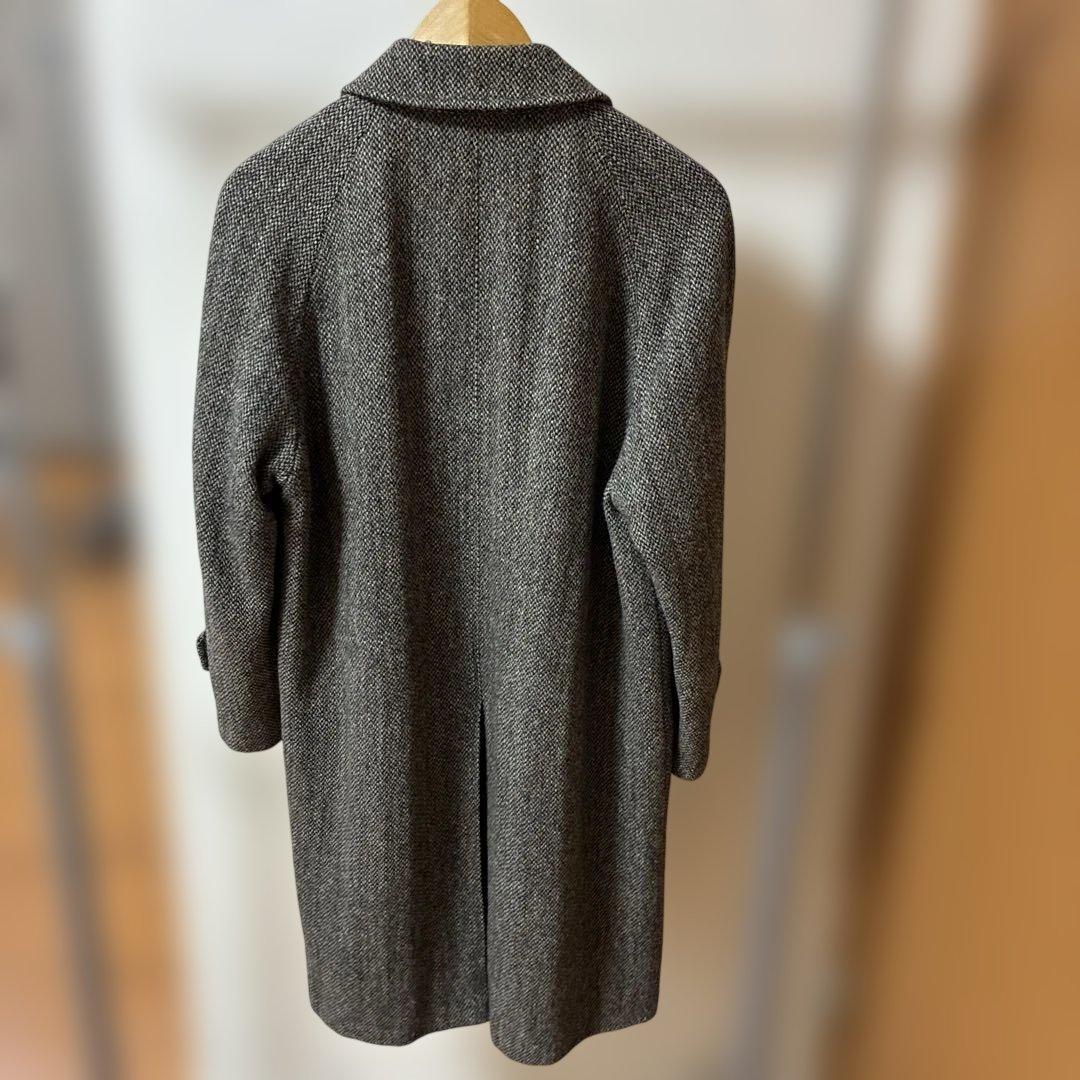HARRIS TWEED ウール ツイードコート グレー系