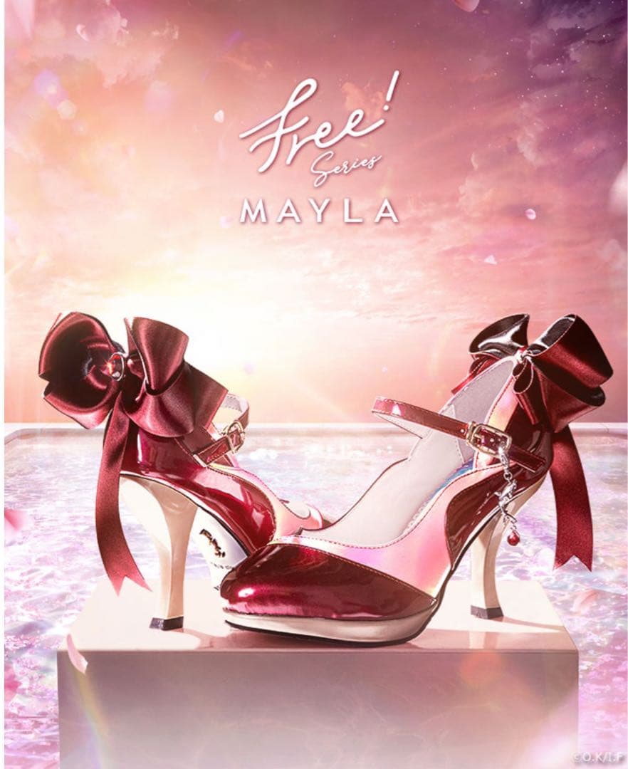 MAYLA Free! コラボ パンプス シューズ リボンON 36 松岡凛