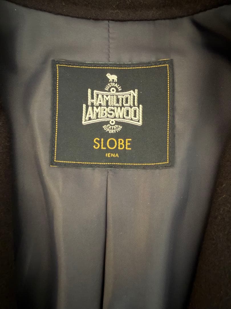 HAMILTON LAMBSWOOL SLOBE ネイビー 36チェスターコート