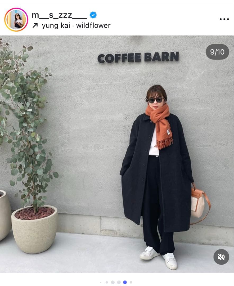 epa エパ dramatic coat 黒 ロングコート