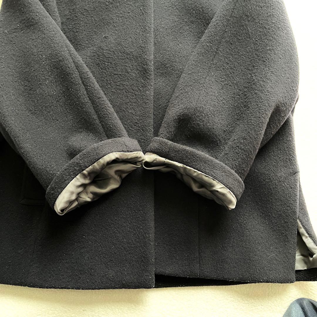 IENA イエナ　ノーカラービーバーショートコート M ネイビー