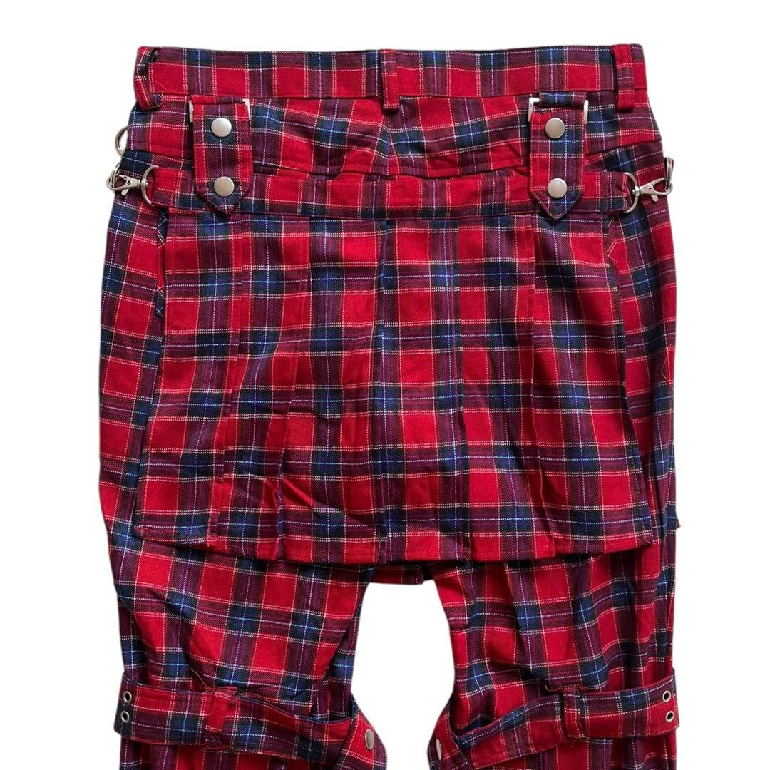 00s BODY LINE ボンテージ チェック パンツ PUNK ユニセックス