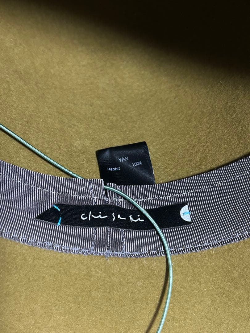 Chisaki チサキ　ファーフェルトハット　YAN マスタード 帽子 秋冬