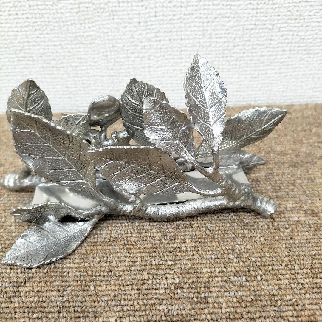 【レモングラス様】リーフ ナプキンホルダー 展示品(H-2507IN49)