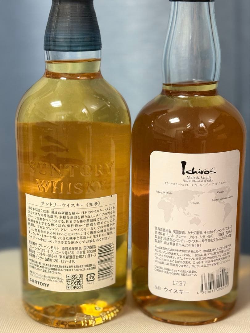 知多　イチローズモルト　ウイスキー　2本セット