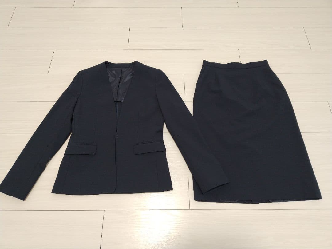 AOKI 青木 スーツ セットジャケット 5号 スカート 3号 紺