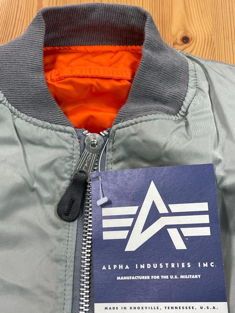 ALPHA INDUSTRIES MA-1 MADEinUSA 未使用品 SIL