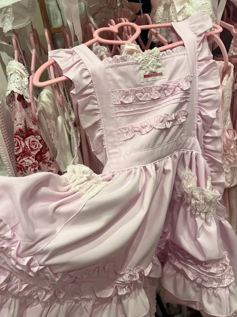 モモコハウス エプロン ピンク　ミニ