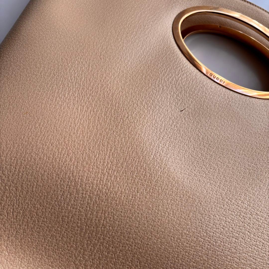 GUCCI ベージュ トートバッグ