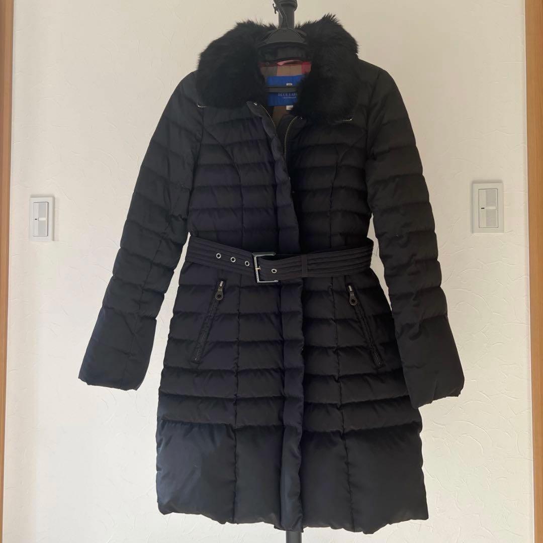BLUE LABEL ダウンコート　ファー　ベルト付き