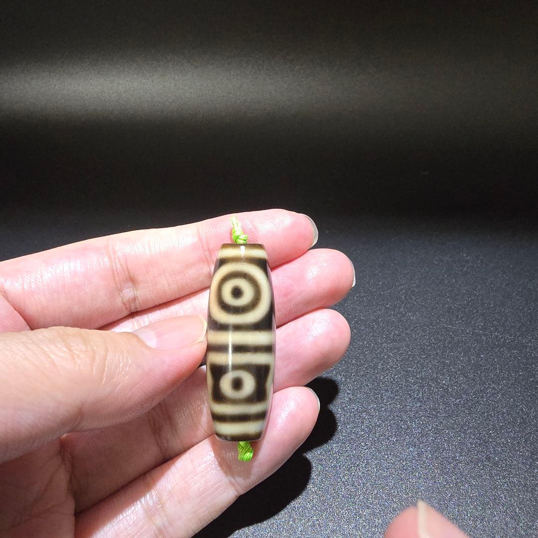 18 老礦天珠　二重双天地天珠　天然石　風水　御守り　ブレスレット　ネックレス