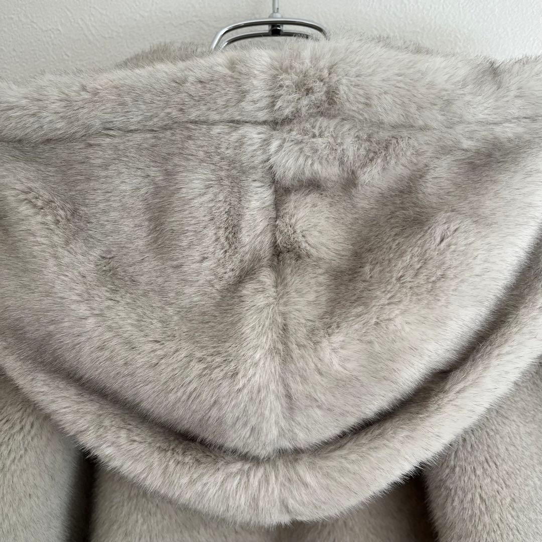 定価3.74万 カレンソロジー ミンクライクファーベスト ライトグレー 上質