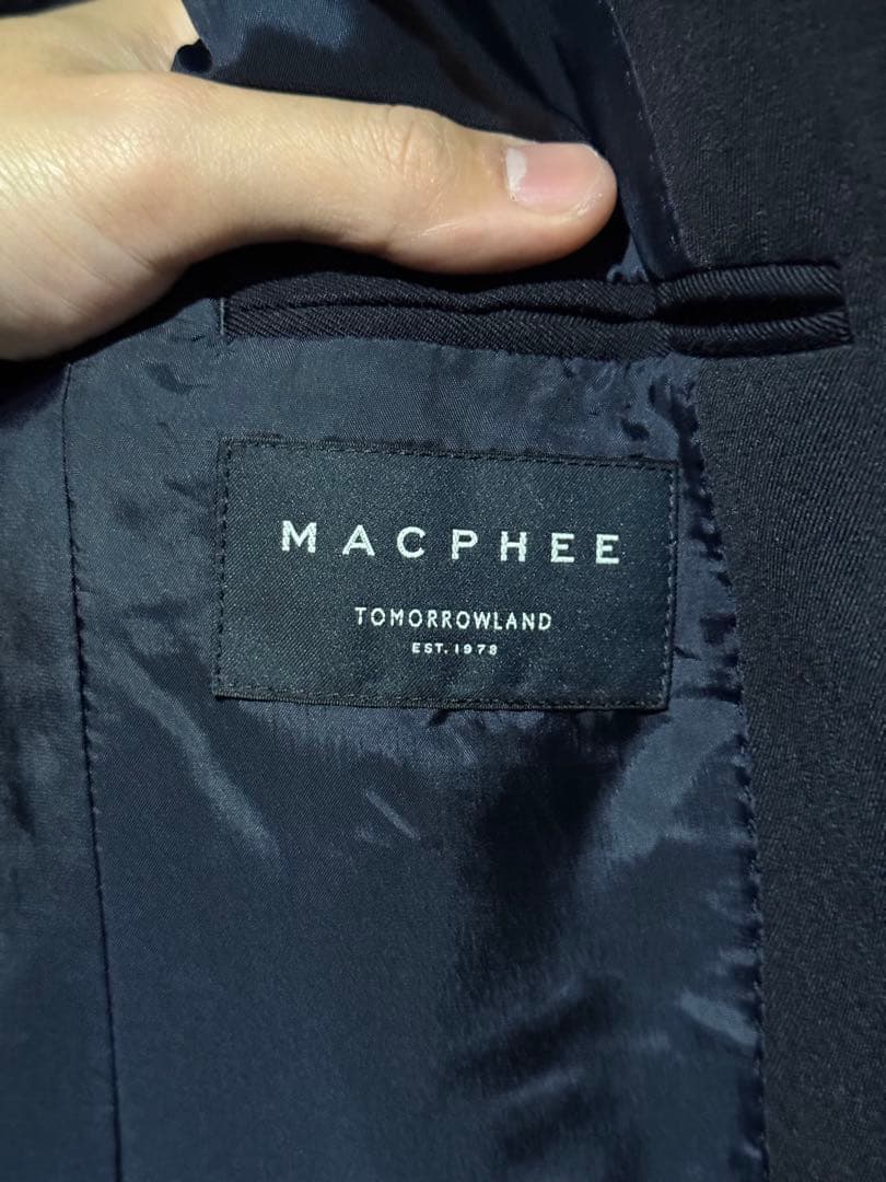 d*k様 MACPHEEウールギャバジン 紺ブレザージャケット　サイズ34