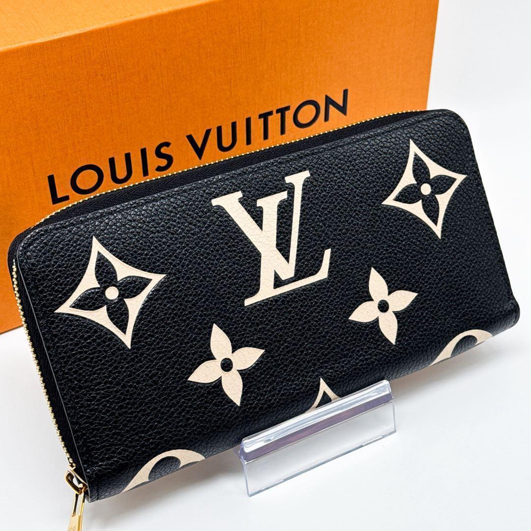 ルイヴィトン モノグラム アンプラント ジッピーウォレット 財布 バイカラー