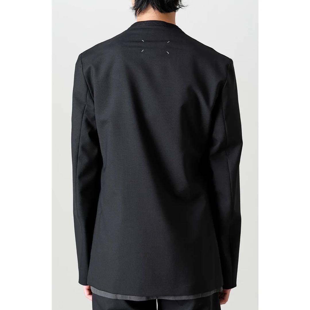 Maison Margiela ノーカラージャケット XLブラック 内ポケット有