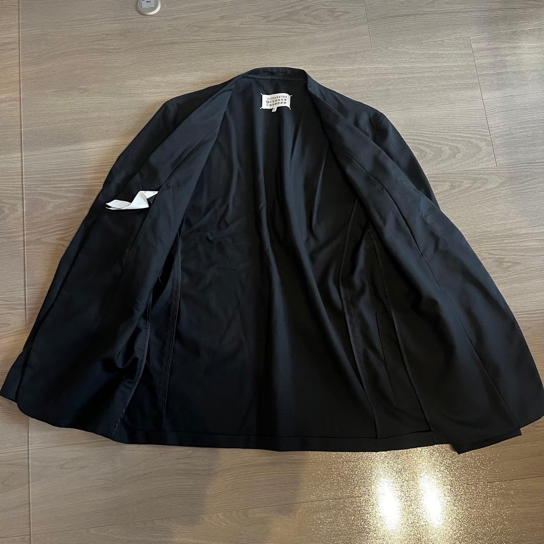 Maison Margiela ノーカラージャケット XLブラック 内ポケット有
