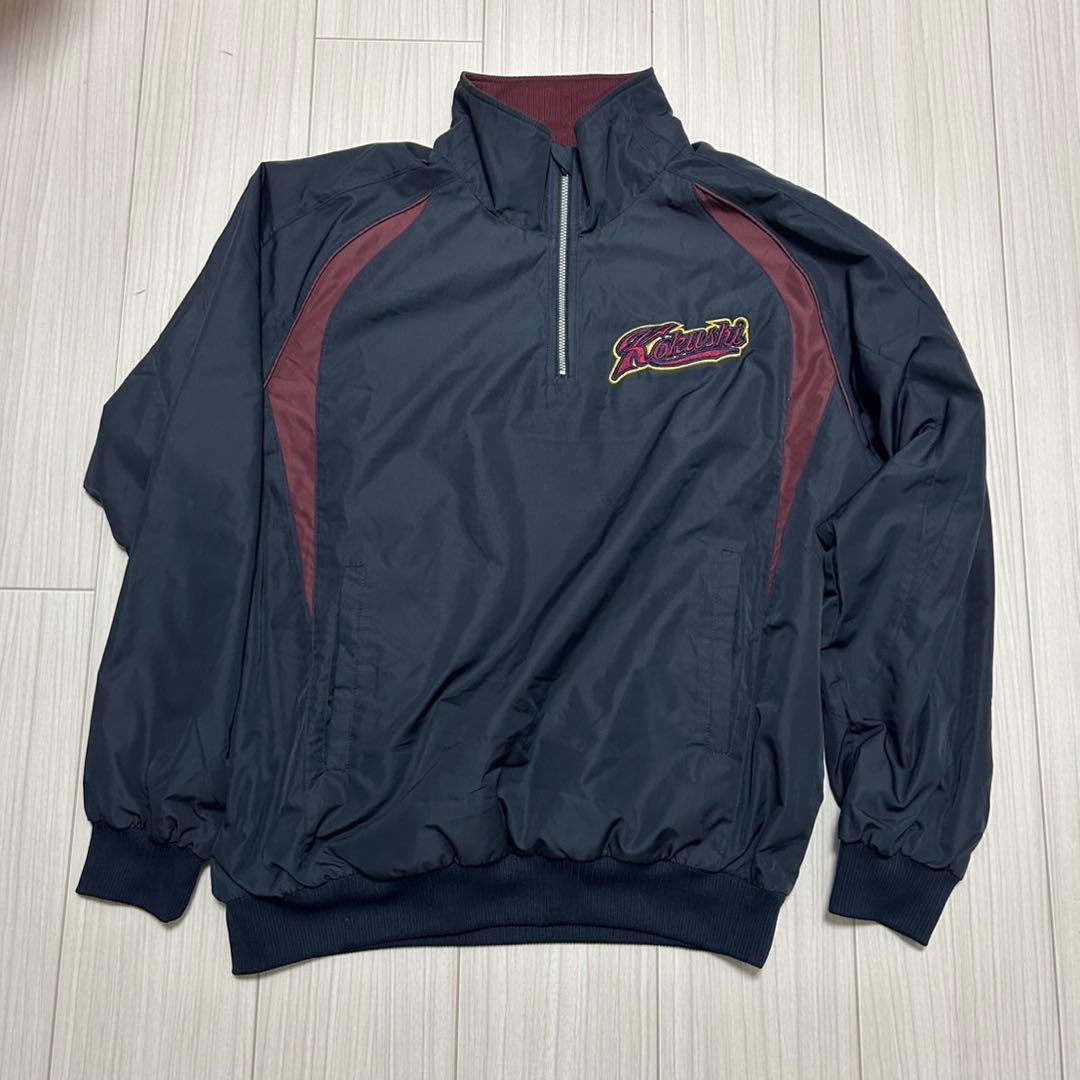 国士舘大学 硬式野球部asics ジャケット ネイビー/バーガンディ Oサイズ