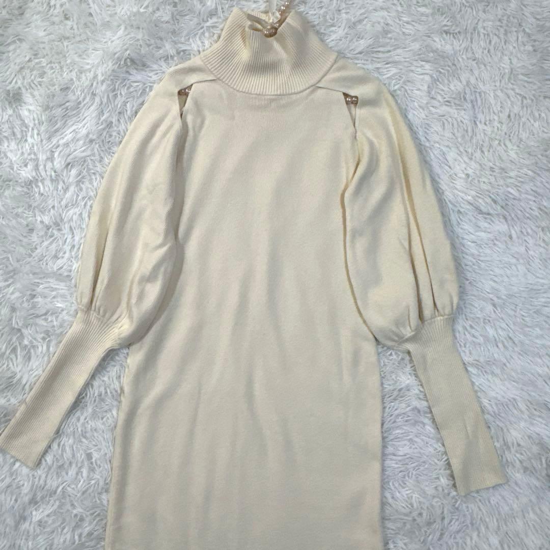 24AW Glam Lips カットアウトスリーブニットワンピース グラムリップ