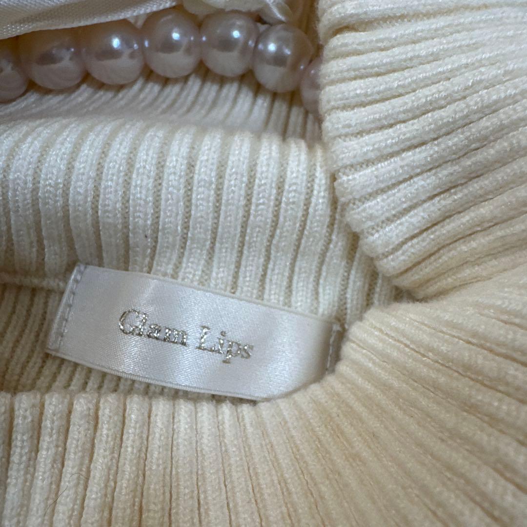 24AW Glam Lips カットアウトスリーブニットワンピース グラムリップ