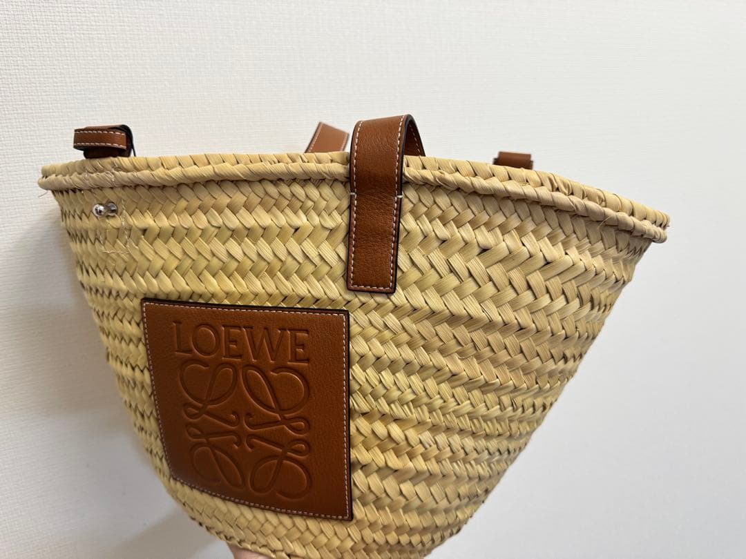 LOEWE バスケットバッグ（ヤシの葉&カーフ）ミディアム　未使用品