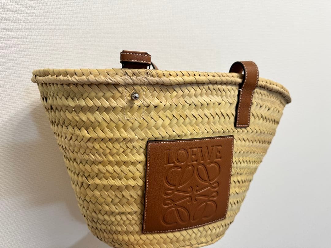 LOEWE バスケットバッグ（ヤシの葉&カーフ）ミディアム　未使用品