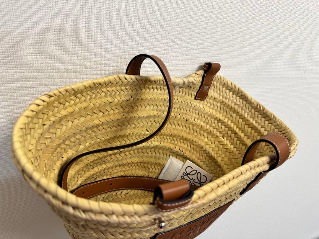 LOEWE バスケットバッグ（ヤシの葉&カーフ）ミディアム　未使用品
