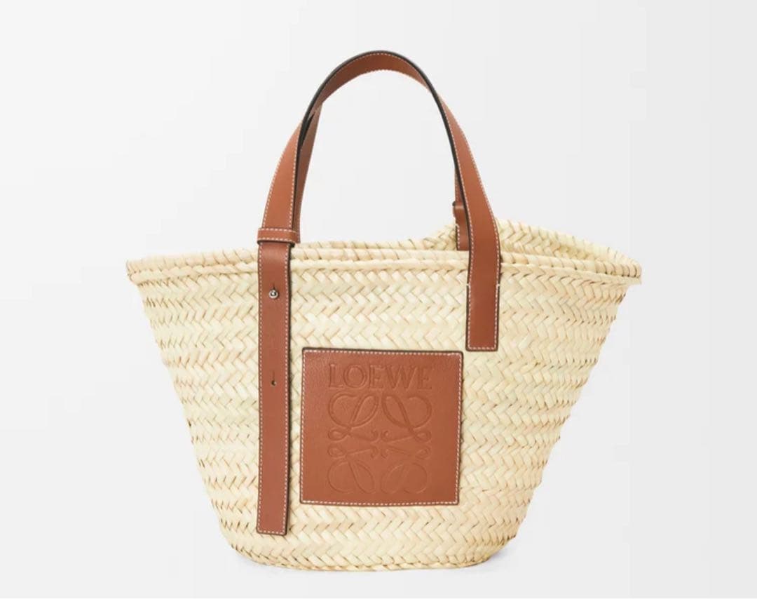 LOEWE バスケットバッグ（ヤシの葉&カーフ）ミディアム　未使用品
