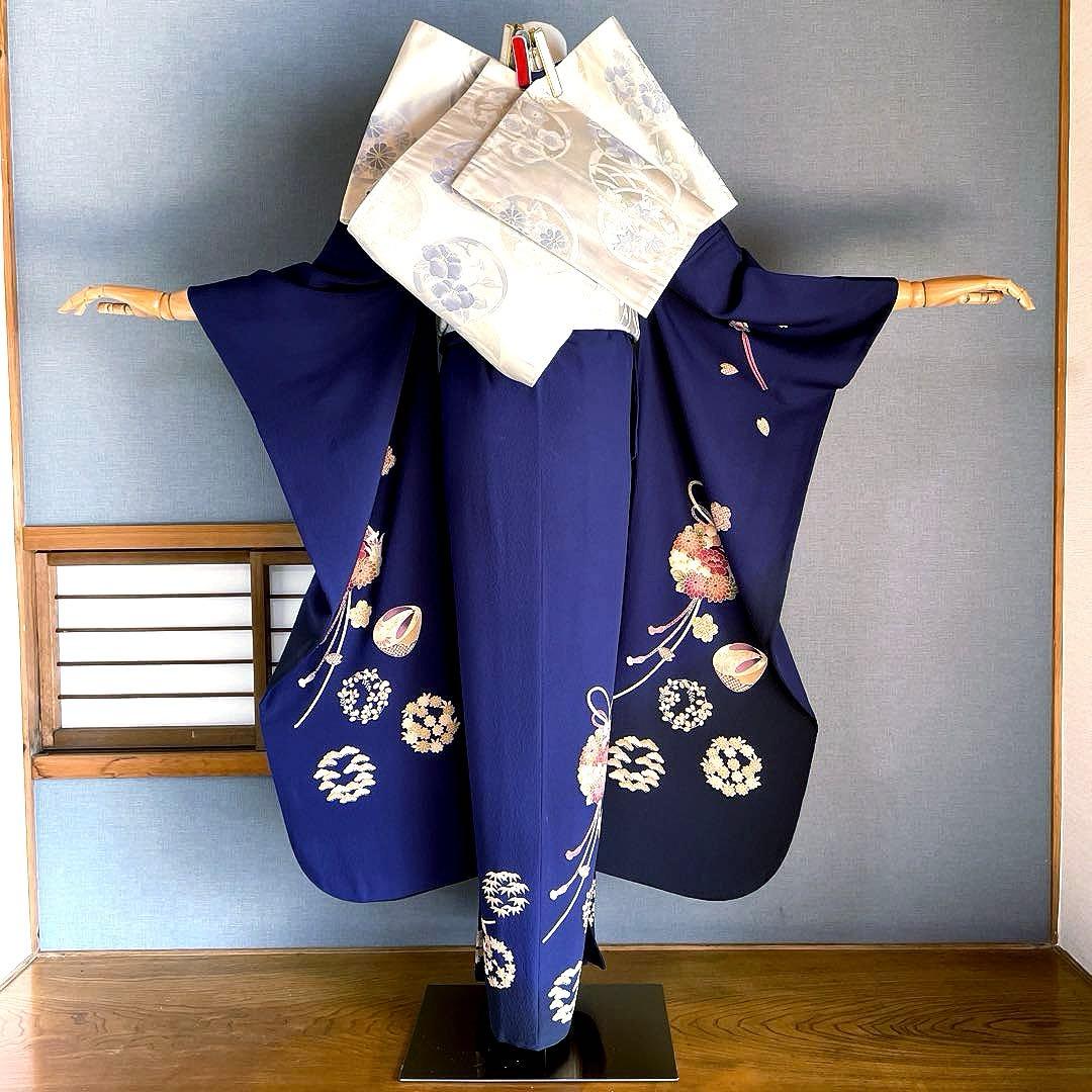 まるページ　手描き友禅　成人式振袖　振袖　裄丈69